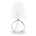 Hallie Clear Glass Table Lamp White from Roseland Furniture