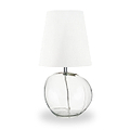 Hallie Clear Glass Table Lamp White from Roseland Furniture