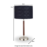 Gianni Brushed Silver Table Lamp from Roseland Furniture