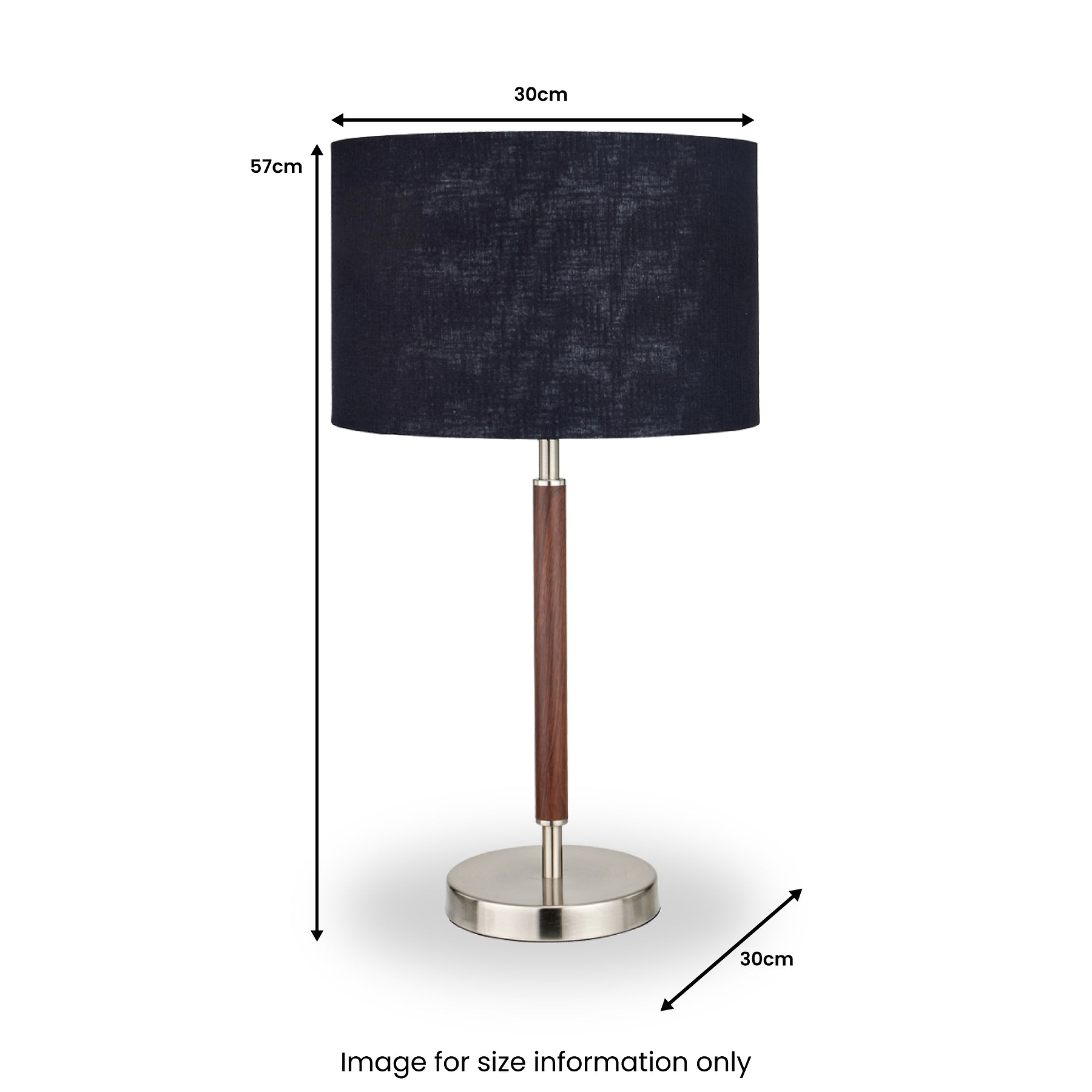 Gianni Brushed Silver Table Lamp from Roseland Furniture