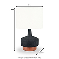 Elio Ceramic Table Lamp Black from Roseland Furniture