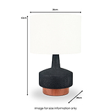 Elio Ceramic Table Lamp Black from Roseland Furniture