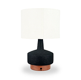 Elio Ceramic Table Lamp Black from Roseland Furniture