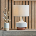 Elio Ceramic Table Lamp White from Roseland Furniture