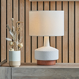 Elio Ceramic Table Lamp White from Roseland Furniture