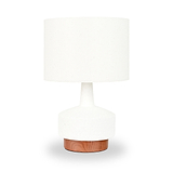 Elio Ceramic Table Lamp White from Roseland Furniture