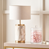 Carrara Stone Effect Ceramic Table Lamp from Roseland Furniture