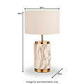 Carrara Stone Effect Ceramic Table Lamp from Roseland Furniture