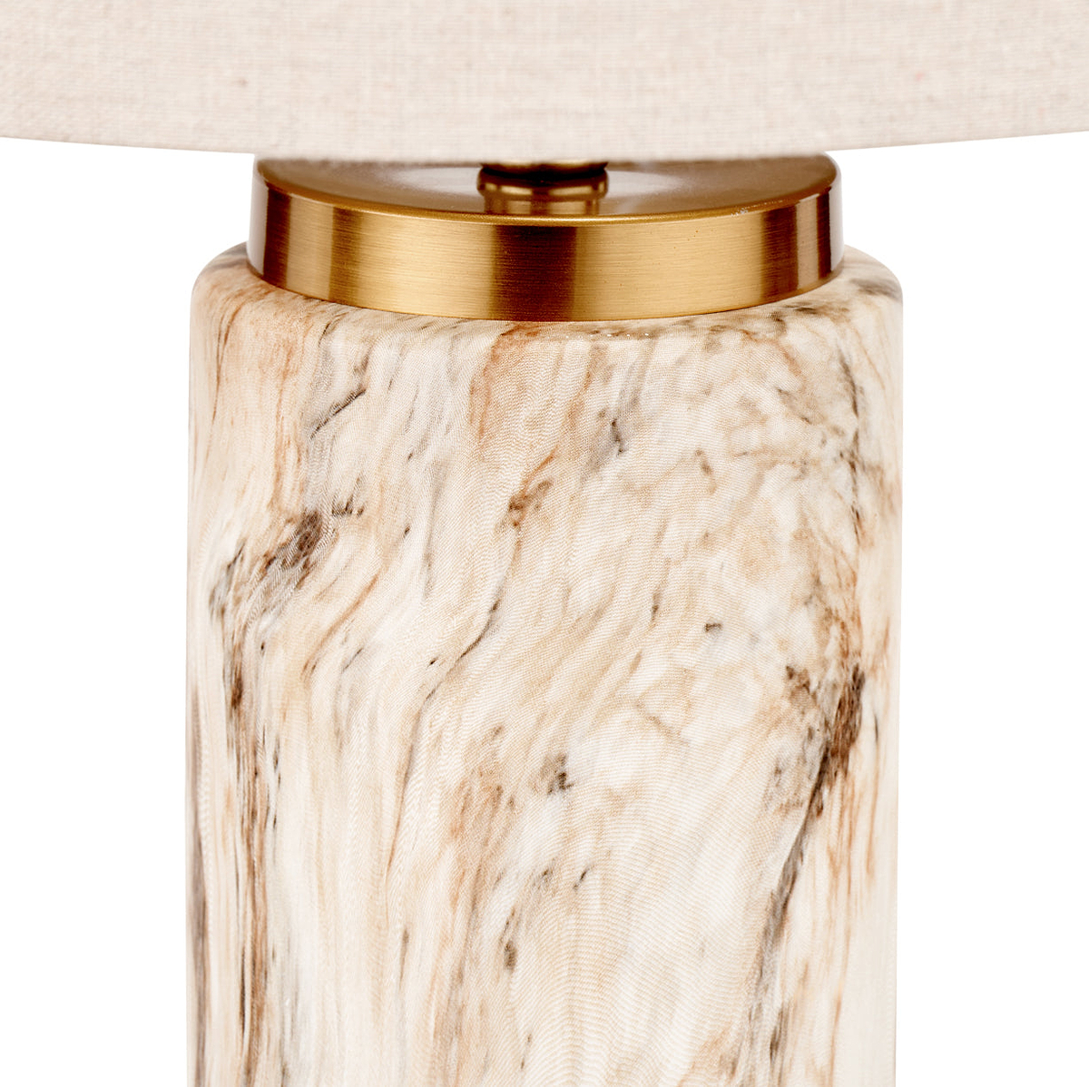 Carrara Stone Effect Ceramic Tall Table Lamp from Roseland Furniture