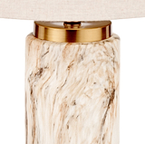 Carrara Stone Effect Ceramic Tall Table Lamp from Roseland Furniture