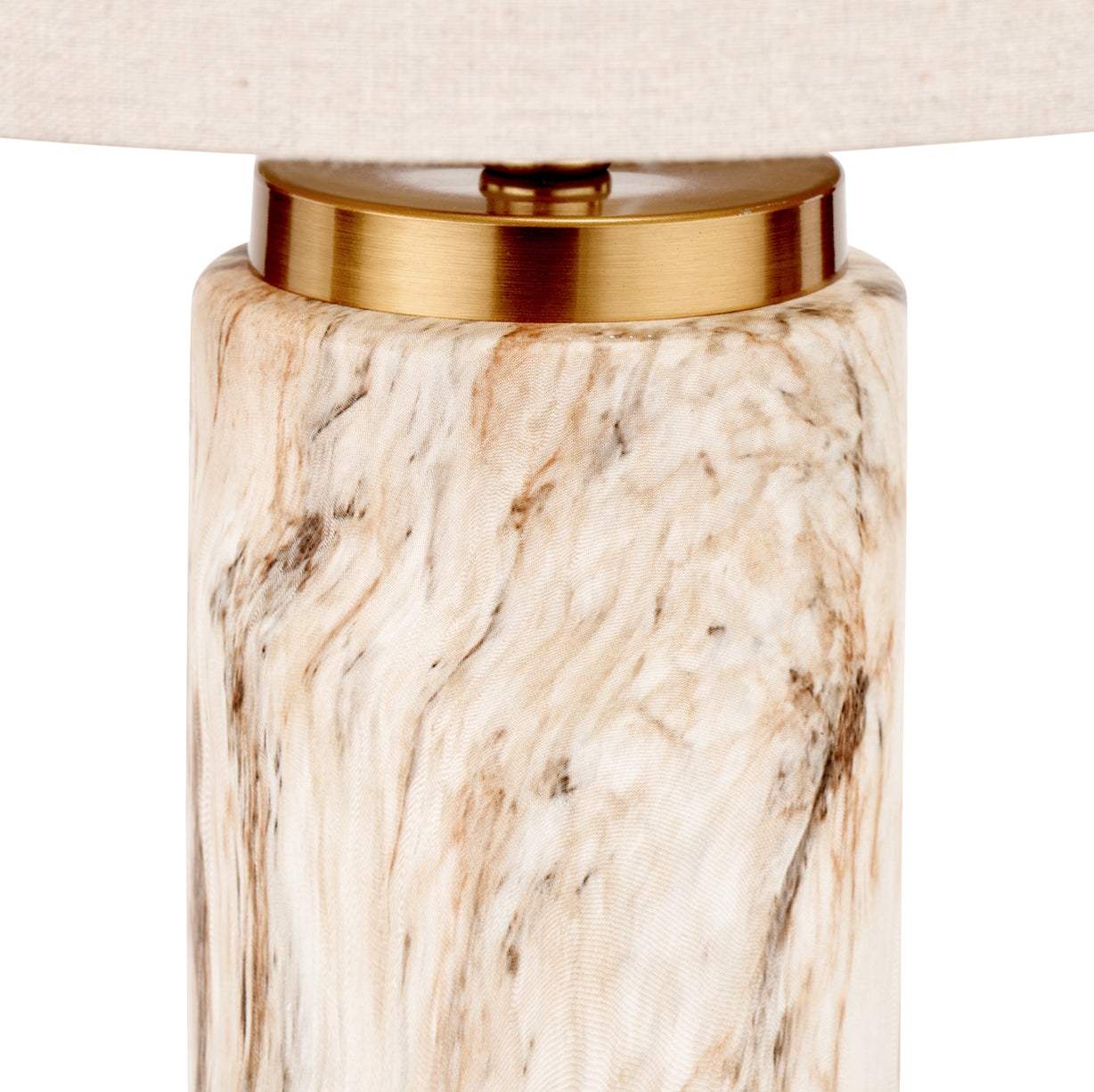 Carrara Stone Effect Ceramic Tall Table Lamp from Roseland Furniture