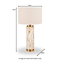 Carrara Stone Effect Ceramic Tall Table Lamp from Roseland Furniture