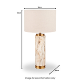 Carrara Stone Effect Ceramic Tall Table Lamp from Roseland Furniture