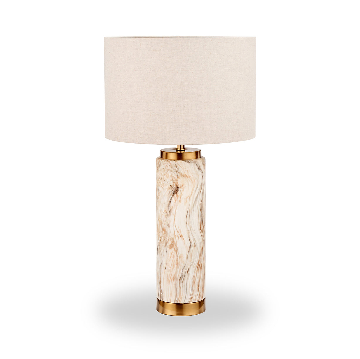 Carrara Stone Effect Ceramic Tall Table Lamp from Roseland Furniture