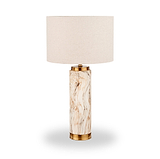 Carrara Stone Effect Ceramic Tall Table Lamp from Roseland Furniture