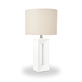Block Ceramic Tall Table Lamp White from Roseland Furniture