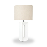 Block Ceramic Tall Table Lamp White from Roseland Furniture