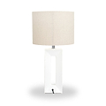 Block Ceramic Tall Table Lamp White from Roseland Furniture