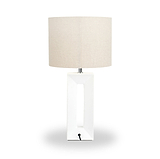 Block Ceramic Tall Table Lamp White from Roseland Furniture