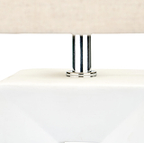 Block Ceramic Tall Table Lamp White from Roseland Furniture