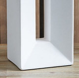 Block Ceramic Tall Table Lamp White from Roseland Furniture
