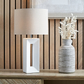 Block Ceramic Tall Table Lamp White from Roseland Furniture
