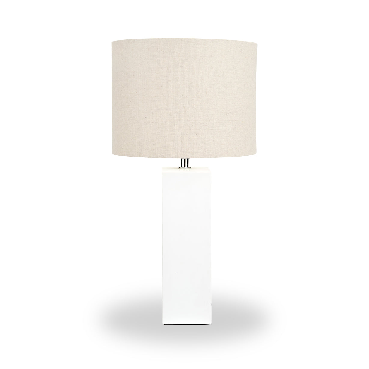 Block Ceramic Tall Table Lamp White from Roseland Furniture