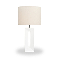 Block Ceramic Tall Table Lamp White from Roseland Furniture