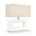 Block Ceramic Table Lamp White from Roseland Furniture