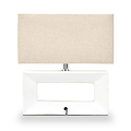 Block Ceramic Table Lamp White from Roseland Furniture
