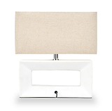 Block Ceramic Table Lamp White from Roseland Furniture