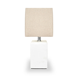 Block Ceramic Table Lamp White from Roseland Furniture