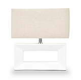 Block Ceramic Table Lamp White from Roseland Furniture