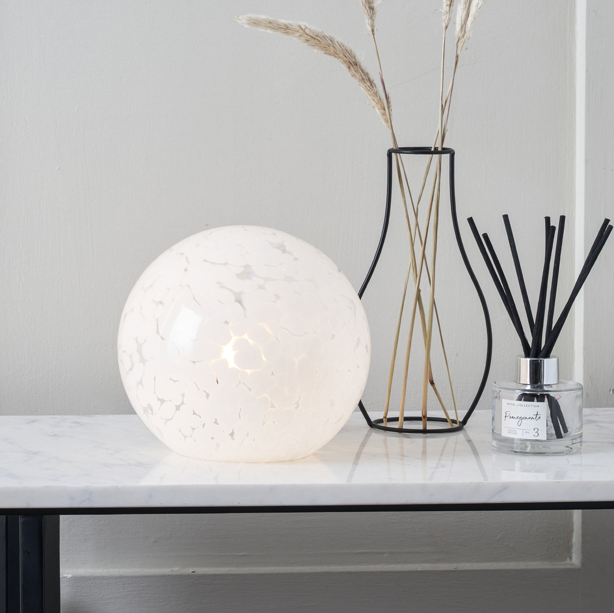 Aurora Spherical Table Lamp from Roseland Furniture