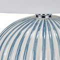 Cannes Stripe Ceramic Table Lamp Blue from Roseland Furniture