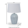Cannes Stripe Ceramic Table Lamp Blue from Roseland Furniture