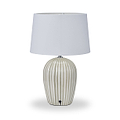 Cannes Stripe Ceramic Table Lamp Sage from Roseland Furniture