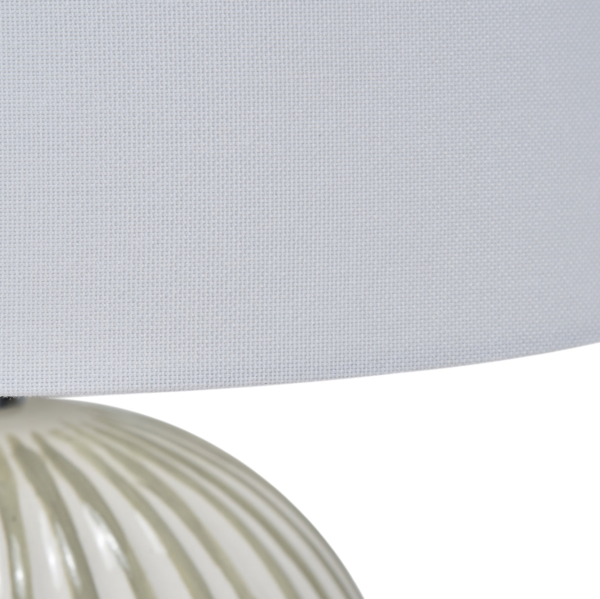 Cannes Stripe Ceramic Table Lamp Sage from Roseland Furniture
