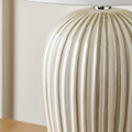 Cannes Stripe Ceramic Table Lamp Sage from Roseland Furniture