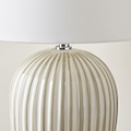 Cannes Stripe Ceramic Table Lamp Sage from Roseland Furniture