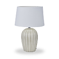 Cannes Stripe Ceramic Table Lamp Sage from Roseland Furniture
