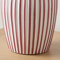 Cannes Stripe Ceramic Table Lamp Mulberry from Roseland Furniture