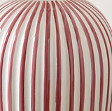 Cannes Stripe Ceramic Table Lamp Mulberry from Roseland Furniture