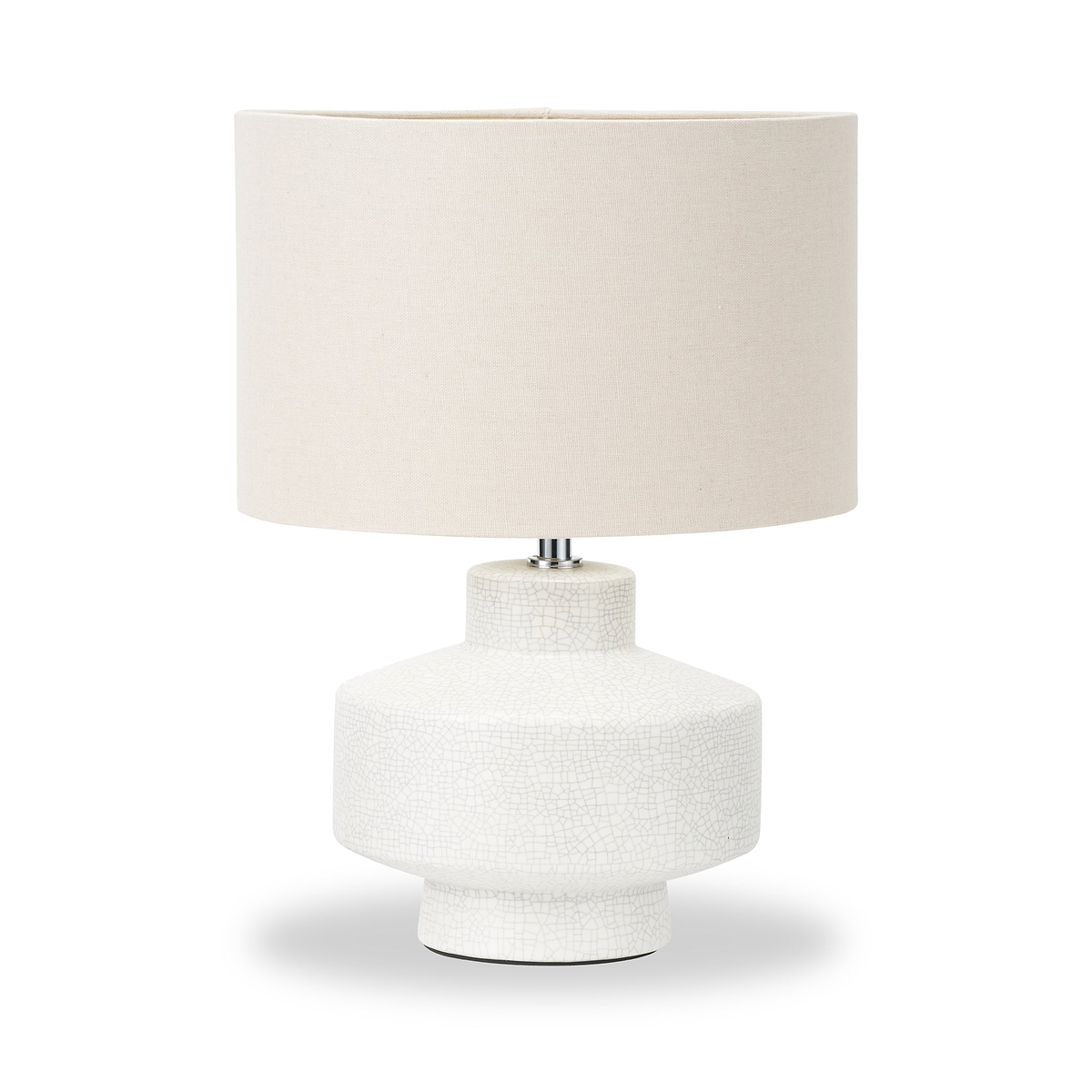 Elure Crackle Effect Table Lamp White from Roseland Furniture
