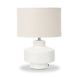 Elure Crackle Effect Table Lamp White from Roseland Furniture