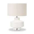 Elure Crackle Effect Table Lamp White from Roseland Furniture