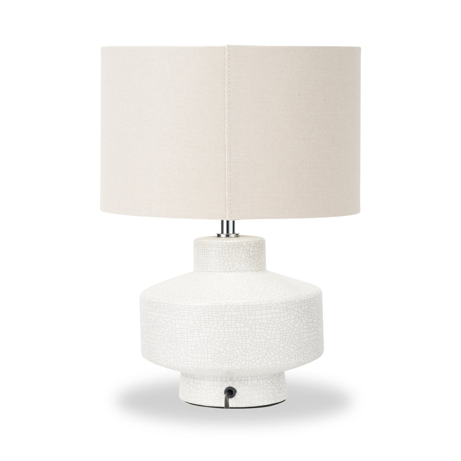 Elure Crackle Effect Table Lamp White from Roseland Furniture
