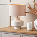 Elure Crackle Effect Table Lamp White from Roseland Furniture