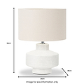 Elure Crackle Effect Table Lamp White from Roseland Furniture