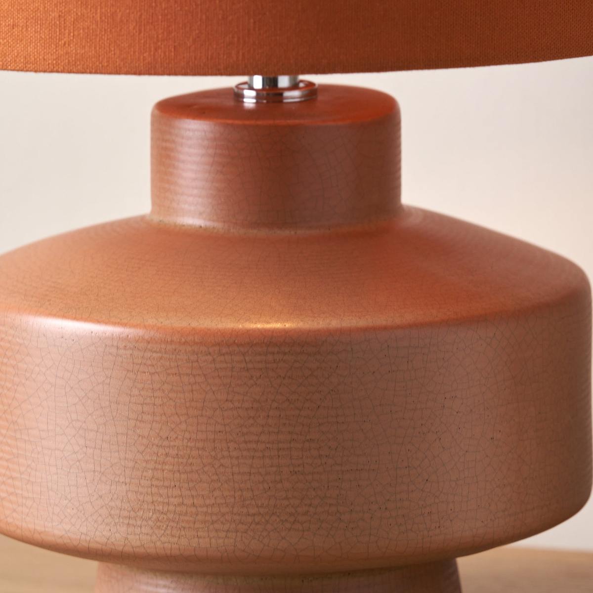 Elure Crackle Effect Table Lamp Cinnamon from Roseland Furniture